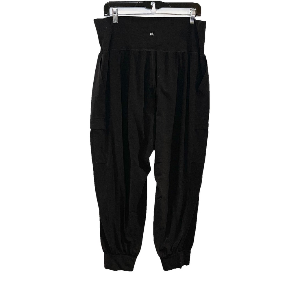 Athleta‎ Salutation Cargo Jogger Pant High Rise Plus Size 1X Solid Black 987240